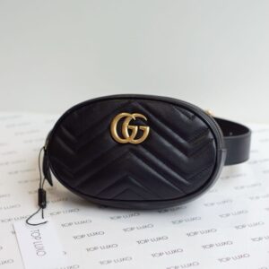 Pochete Gucci preta marmont mini
