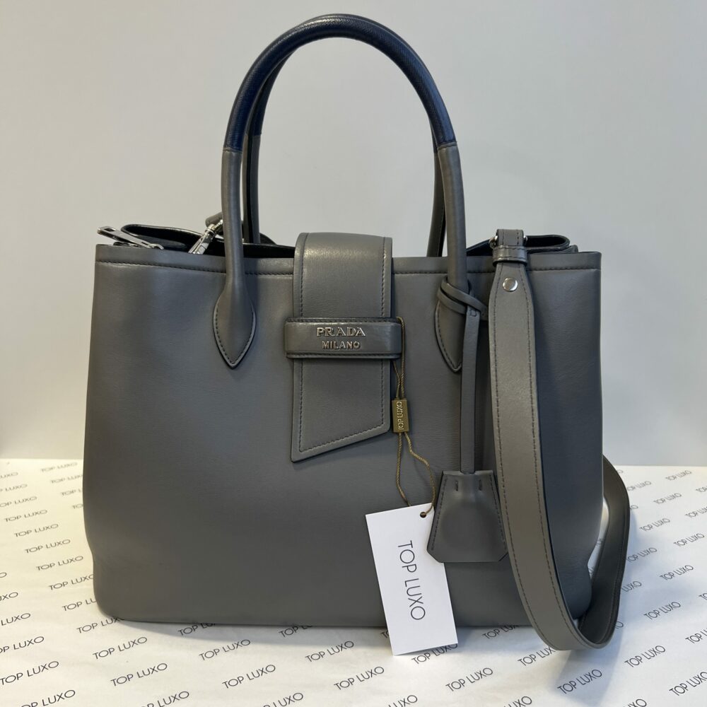 Bolsa Prada Cinza Paradigm tote - Top Luxo